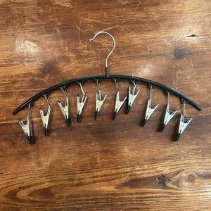 Black Hanger with Clips